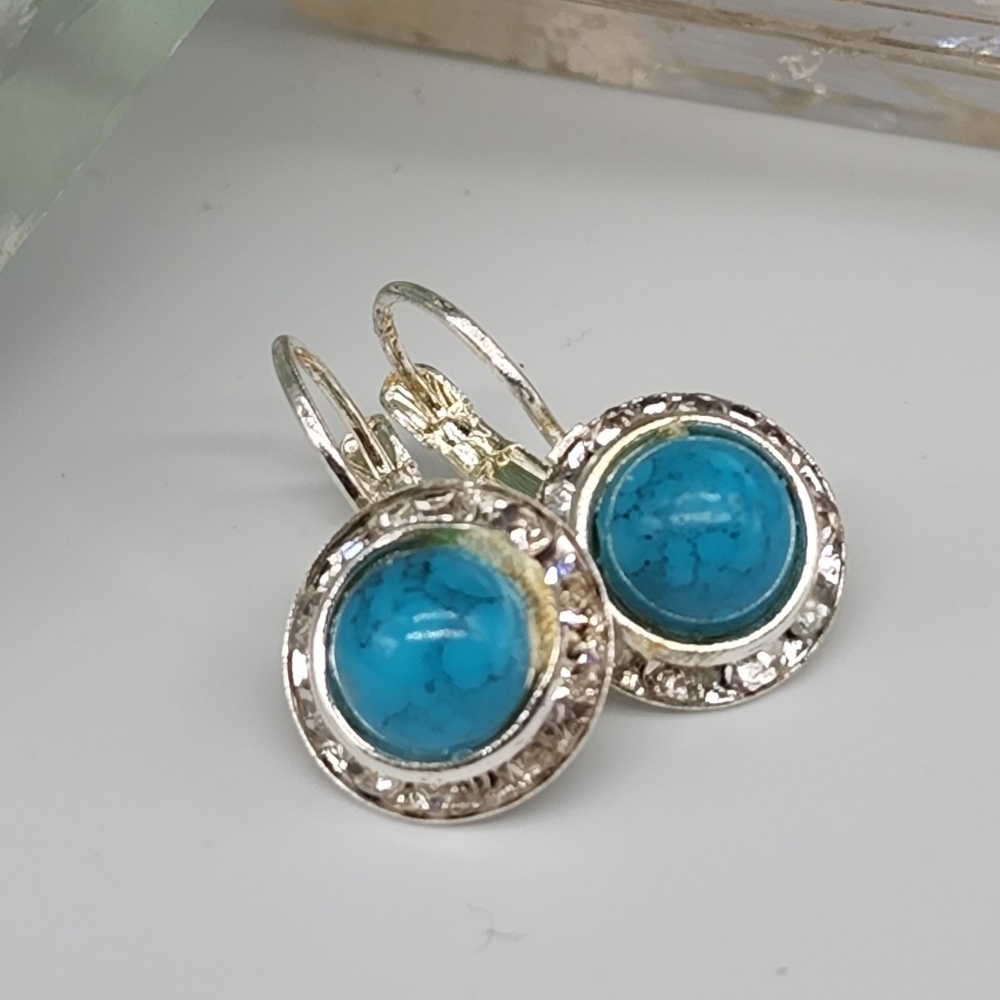 🔥10 for $30🔥  Silver Earrings Turquoise Stones